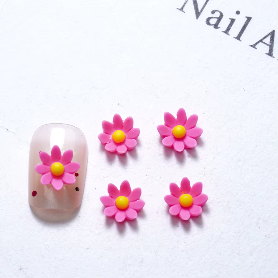 Breloques pour ongles florales japonaises, 100 pièces/paquet, jolie résine 3D pour Nail Art, décorat