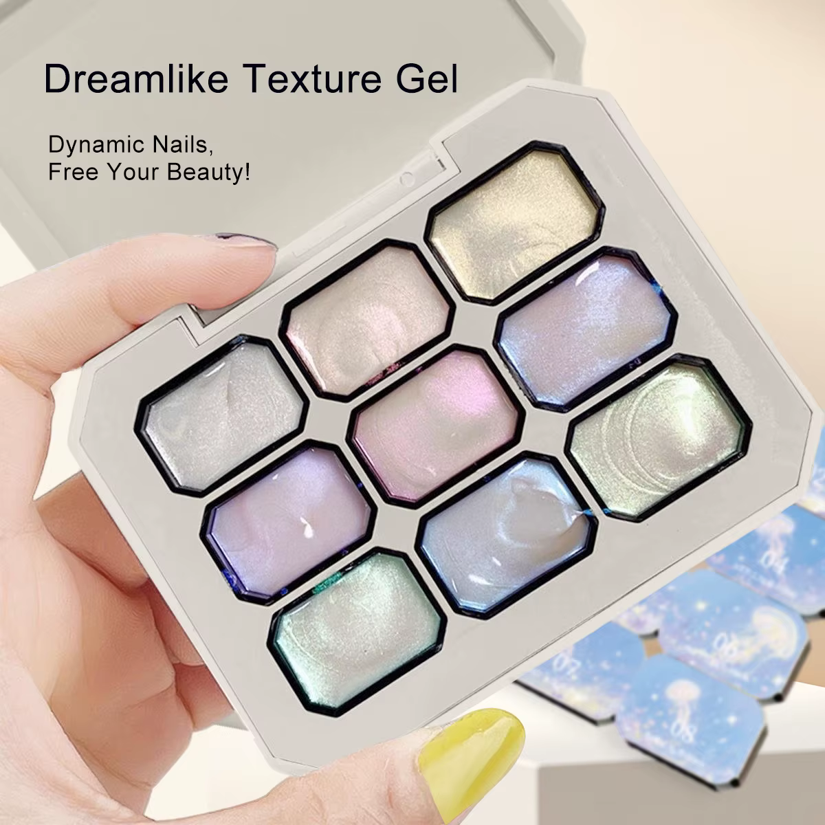 9 couleurs printemps 2025 Nail Art couleur vernis à ongles dur longue durée claque colle effet dégra