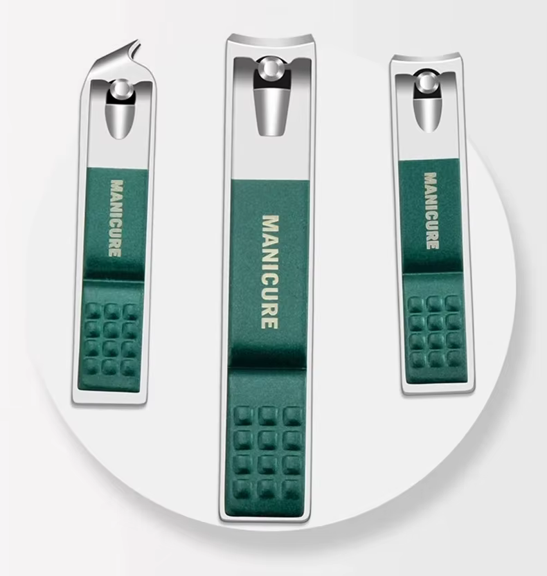 Ensemble de manucure avec étui en cuir, Kits professionnels d'outils de soins des pieds et du visage