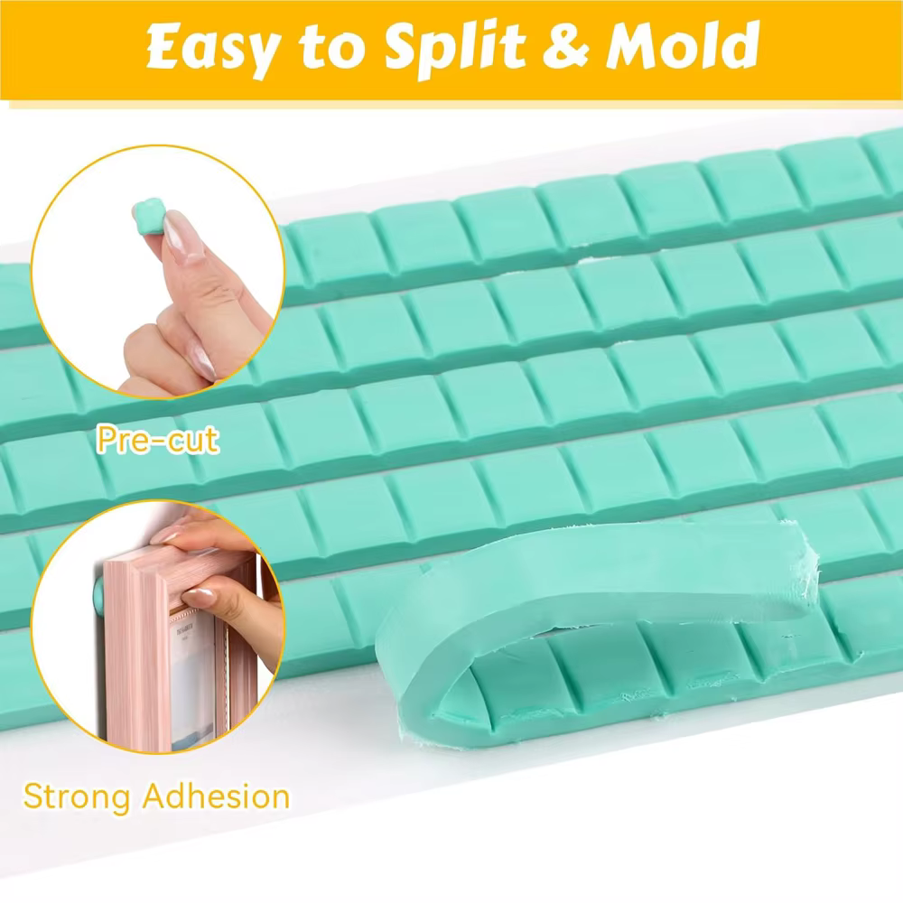 Colle adhésive réutilisable pour ongles, argile blanche/rose/verte, pour faux ongles, présentation d