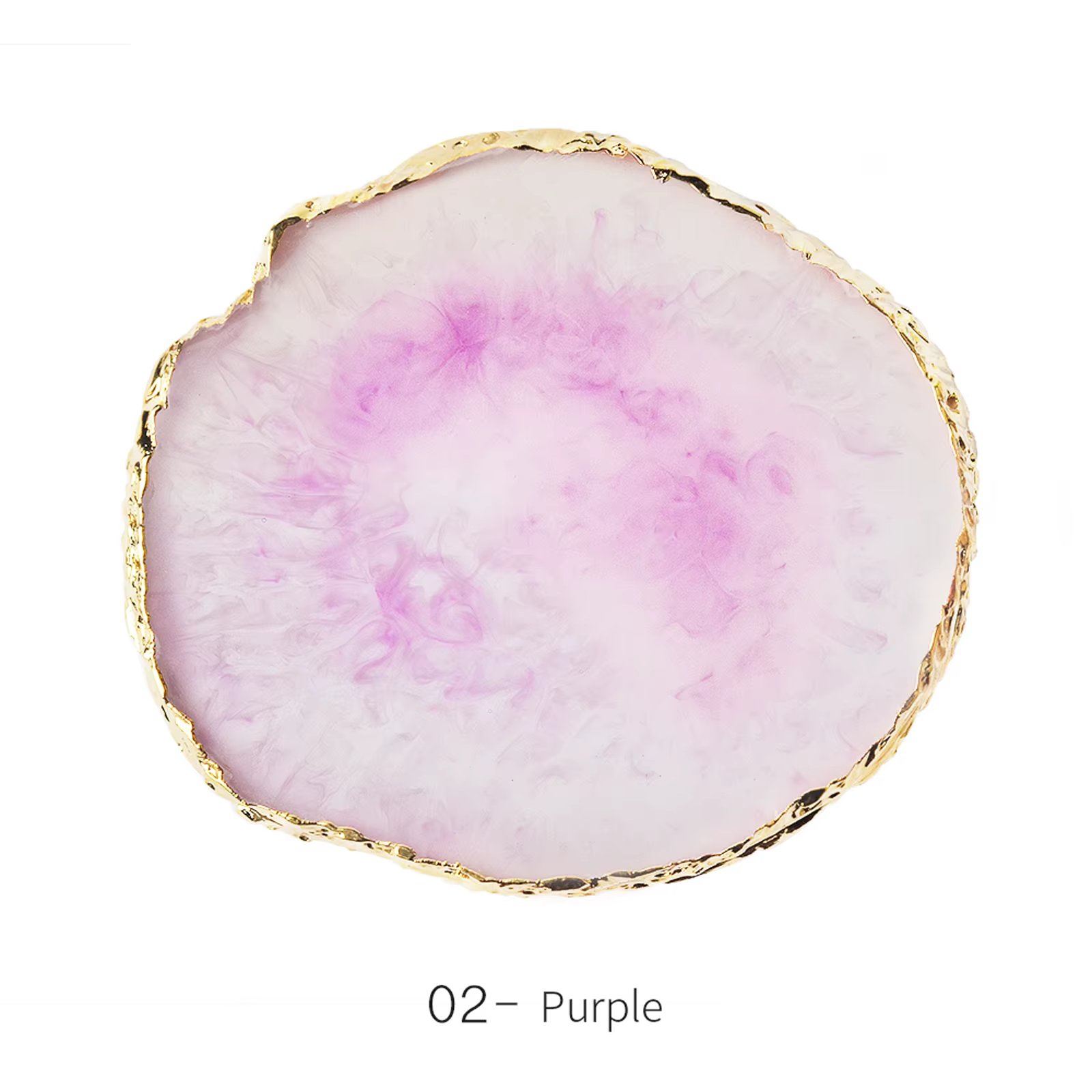 Palette de Faux Ongles Ronds en Résine et Pierre d'Agate, Présentoir de Verhéritage Gel, Outil de Ma