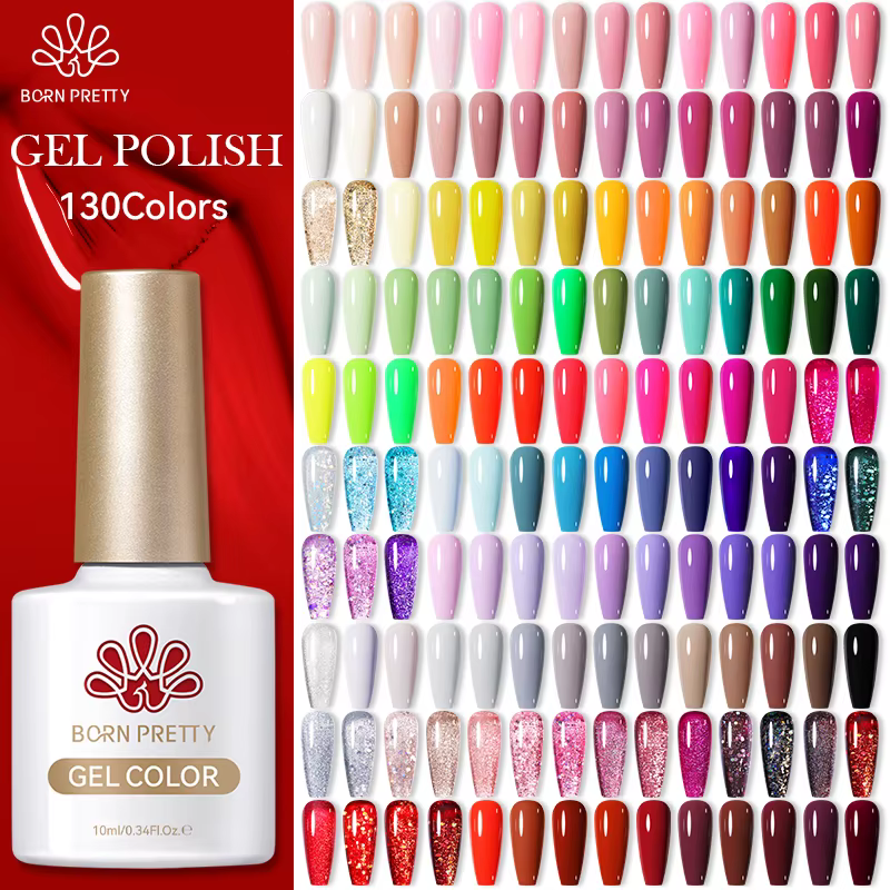 BORN PRETTY 130 couleurs Vernis à ongles Gel 10ml Vernis Semi Permanent Nail Art manucure tremper LE
