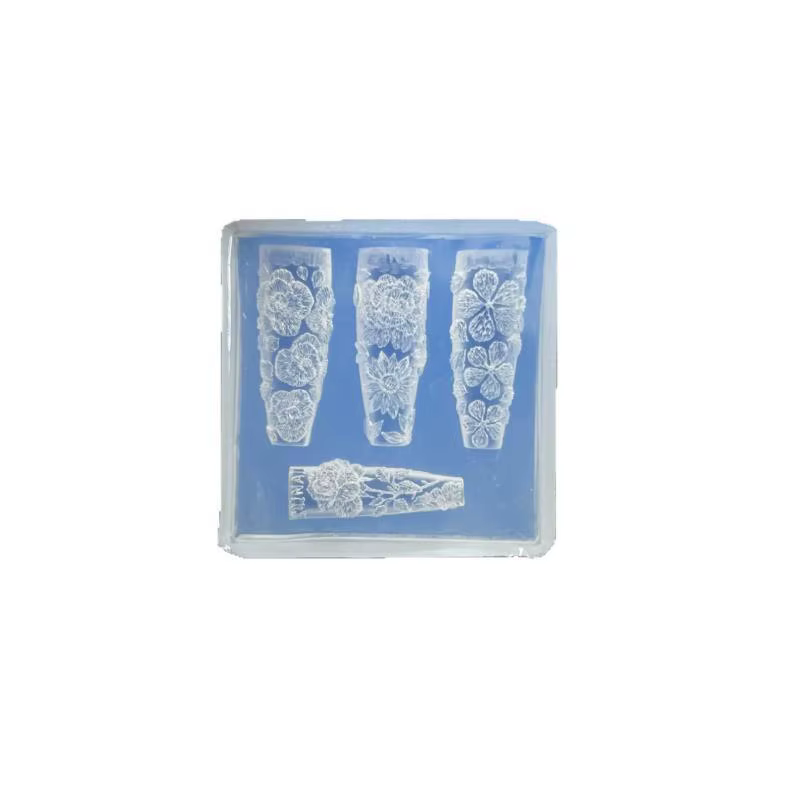 Moule à ongles en Silicone Transparent 3D, décorations pour Nail Art, fleurs Phalaenopsis, modèles d