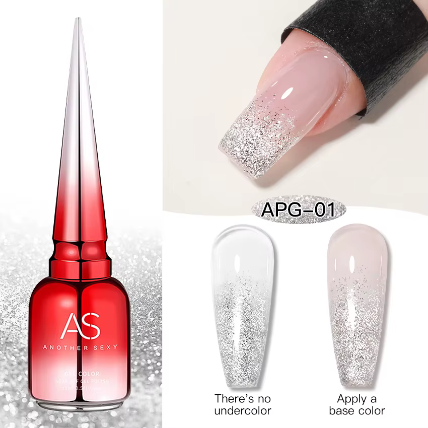 AS 15ml Sparkle platine Gel vernis à ongles brillant rose or argent paillettes peinture Gel dessin S