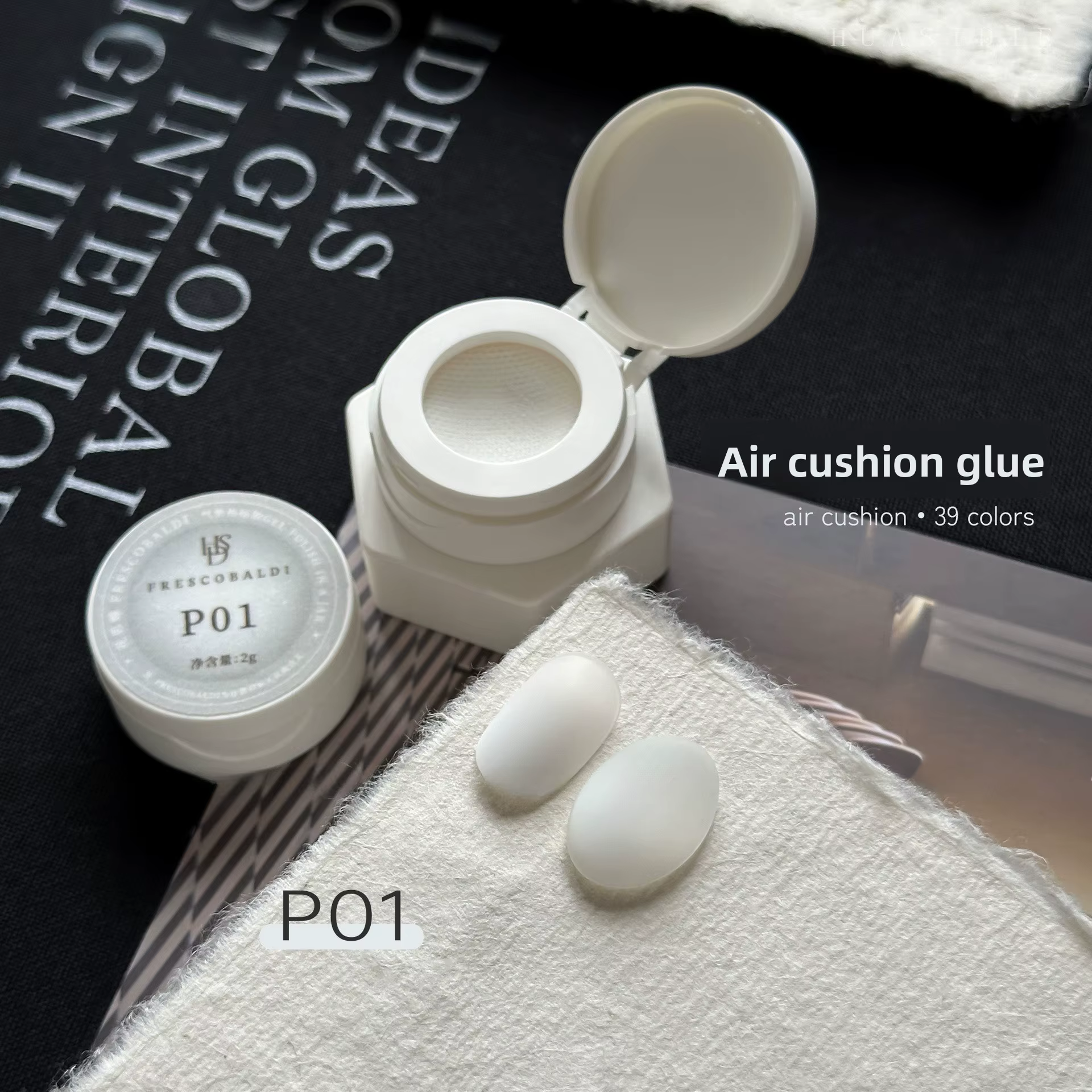 Gel de tapotement à coussin d'air pour ongles, sans rinçage, haute saturation, dégradé de couleurs, 