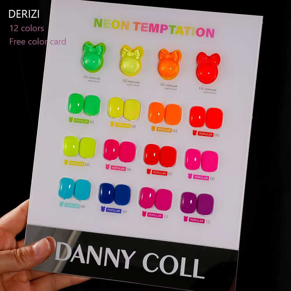 Ensemble de vernis à ongles Gel fluorescent avec carte de couleur gratuite vernis Gel UV à tremper l