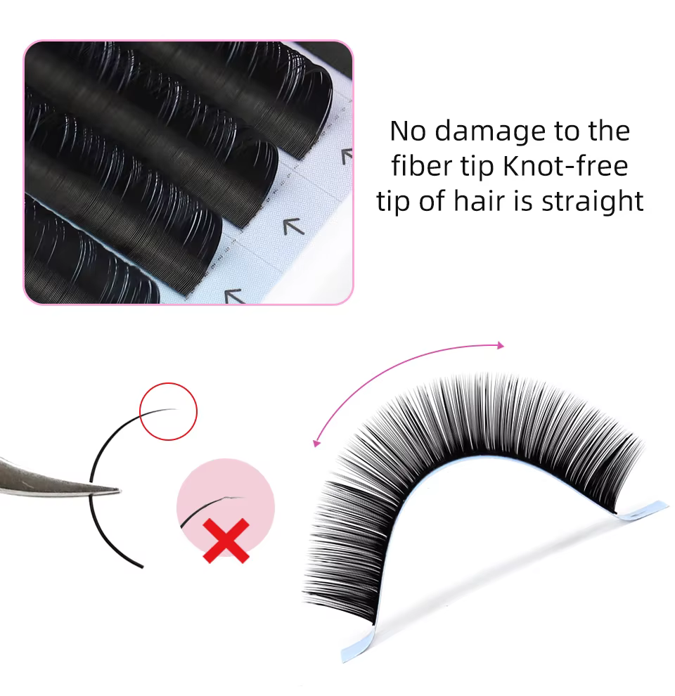 10 étuis Extension de cils individuels 6-20mm faux cils synthétiques en vison cils inférieurs Volume