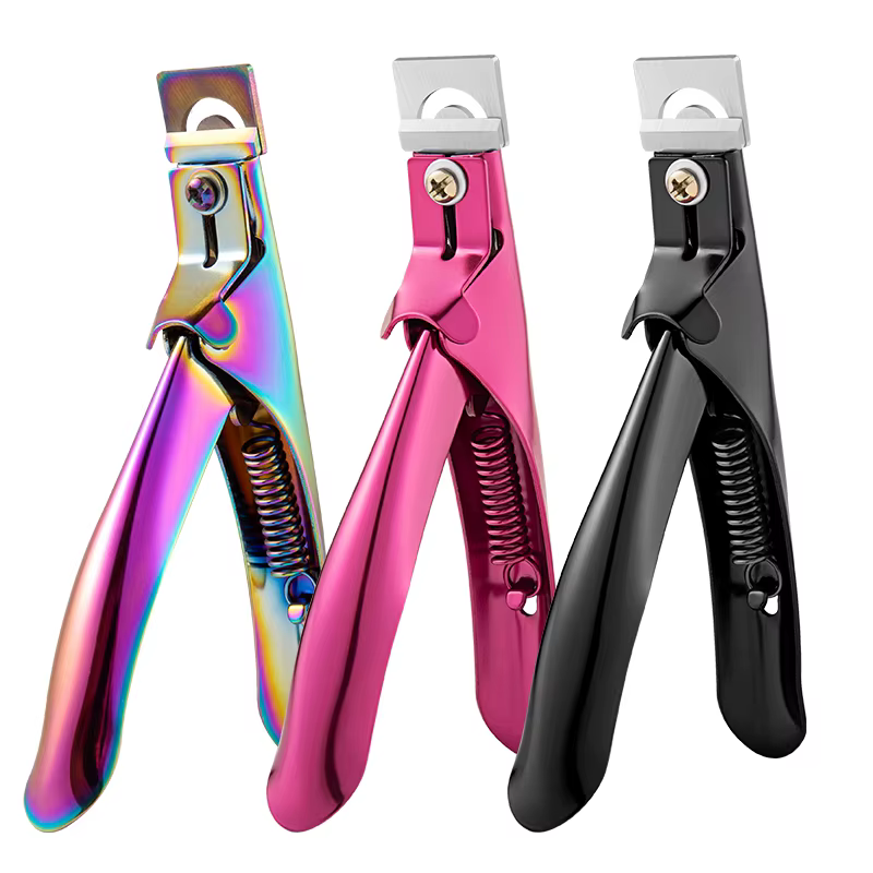 Coupe-ongles Transparent, coupe-bord droit pour ongles en acrylique/pointe, outil de manucure en aci