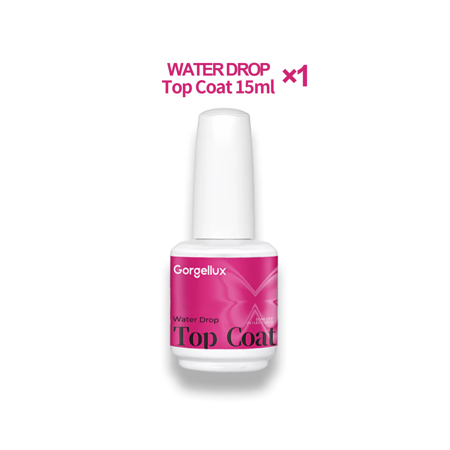 Gorgellux HEMA/TPO Free No Wipe Sealer Top Coat Gel 15ml Effet 3D Longue Durée Effet Mouillé Vernis 