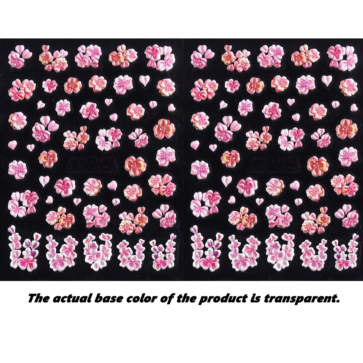 Autocollants pour ongles floraux colorés 5D, formes irrégulières, décalcomanies pour nail art, brode