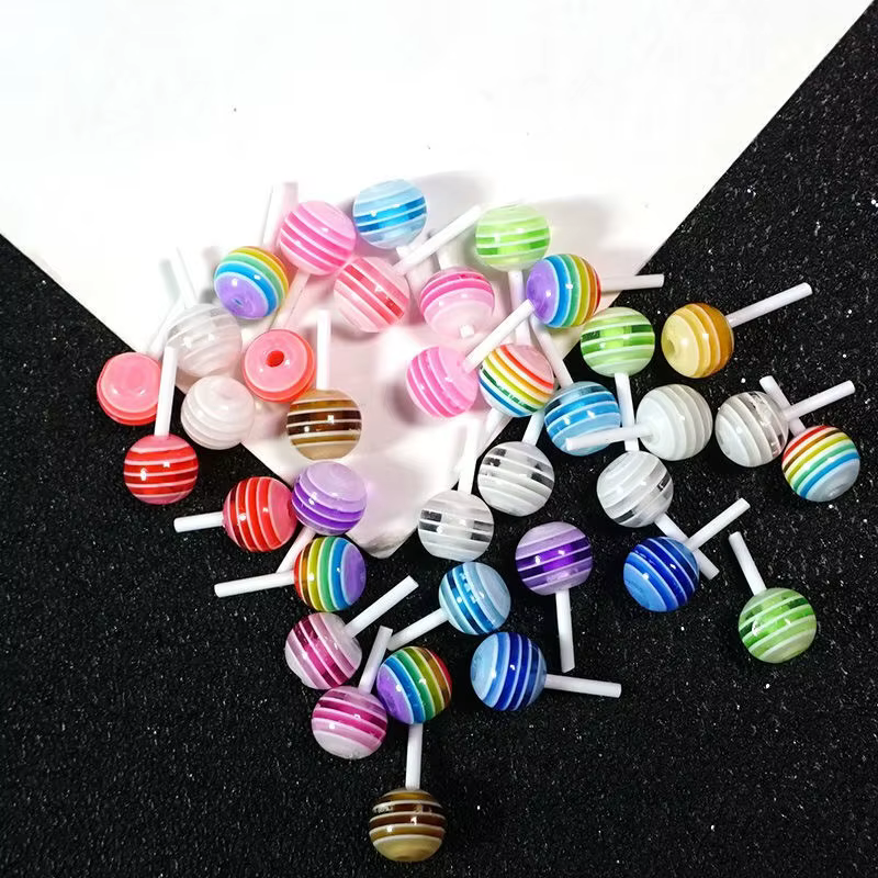 50pcs Miniature sucette/1:12 kawaii charme pour ongles, artisanat, bijoux/mignon 3D goujons charmes 