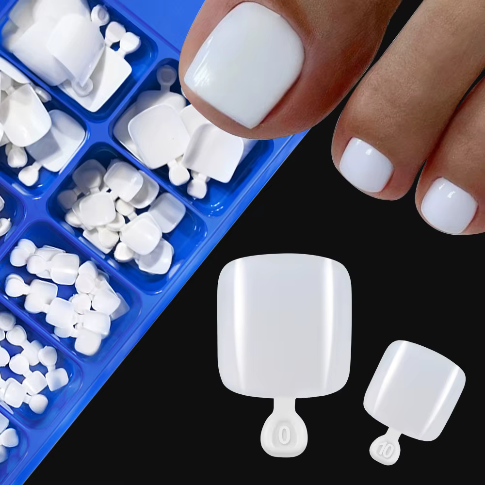 100 pièces court carré faux ongles conseils couverture complète blanc artificiel faux ongles acryliq