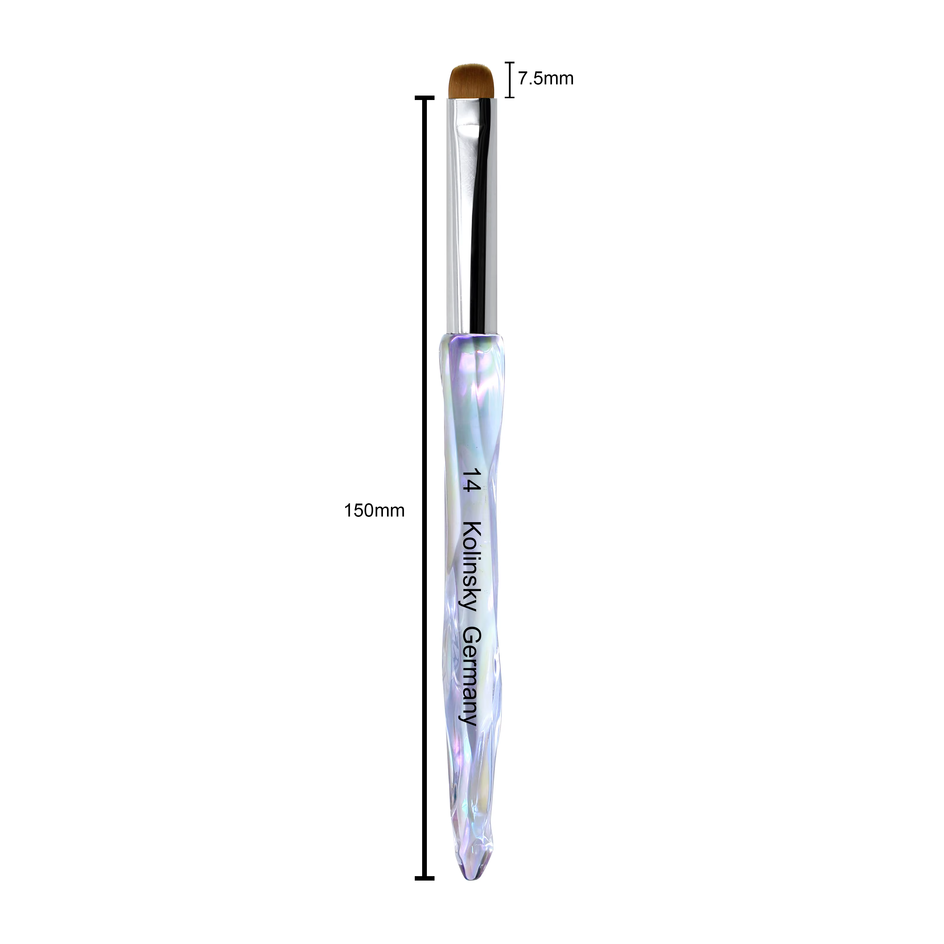 Brosse professionnelle pour nail art avec manche chic – Parfaite pour les manucure et le nettoyage f