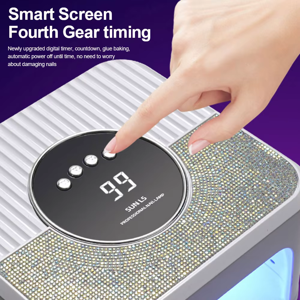 Sèche-ongles haute puissance avec écran LCD intelligent, lampe UV 45LED, séchage du gel, base parfai