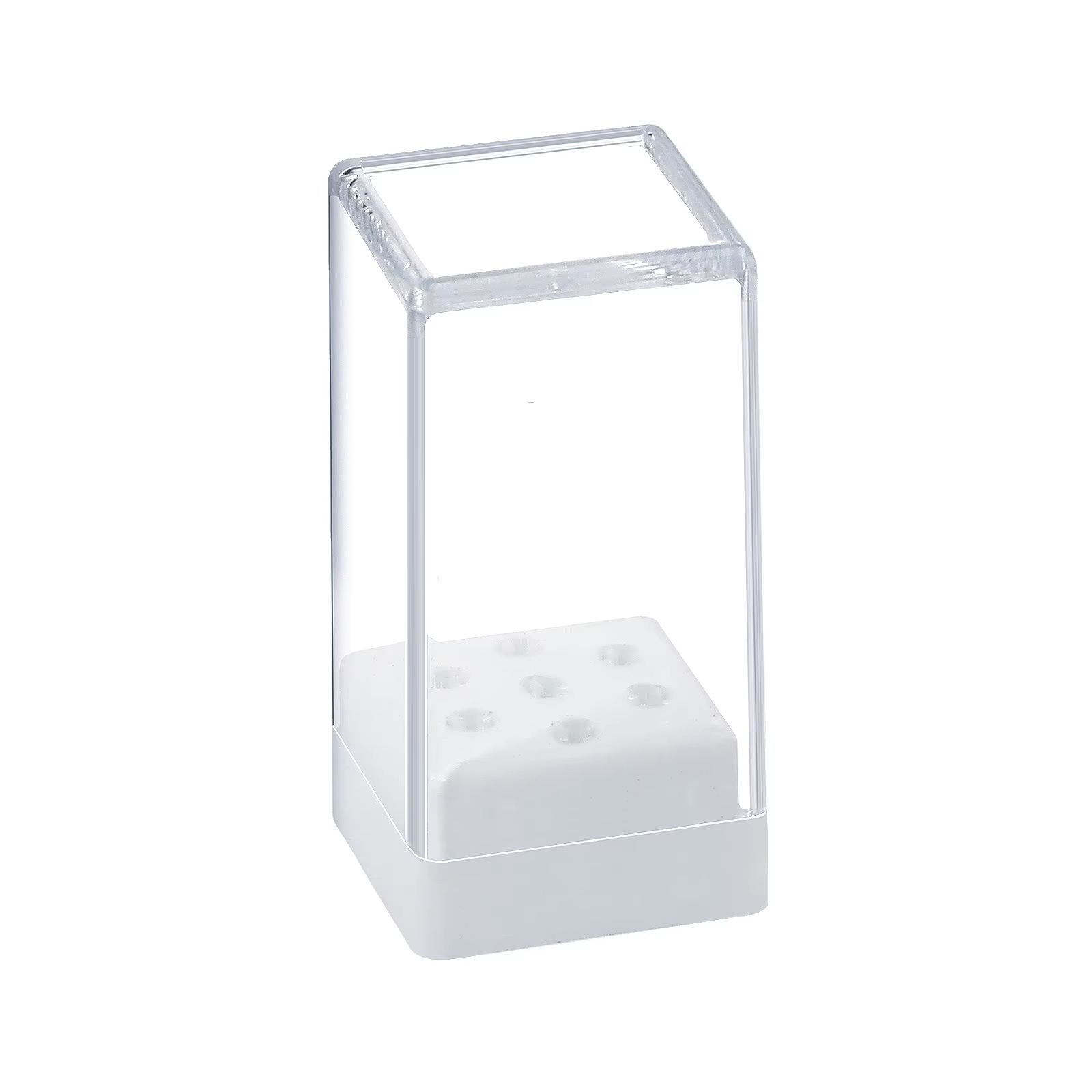 Boîte de rangement pour embouts de perceuse à ongles 7/10/100 trous, blanc, rose rouge, vide, présen