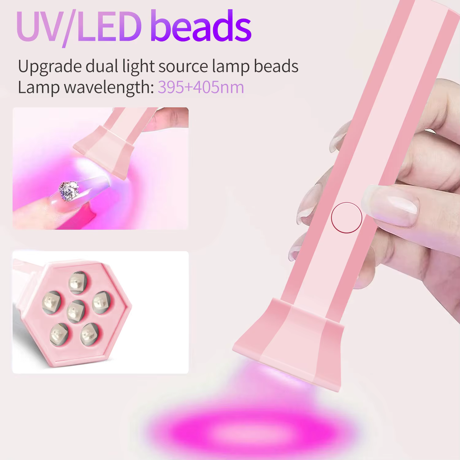 YIKOOLIN-Mini lumière UV pour gel, petite lampe à polymériser les ongles, sèche-ongles USB, vernis à