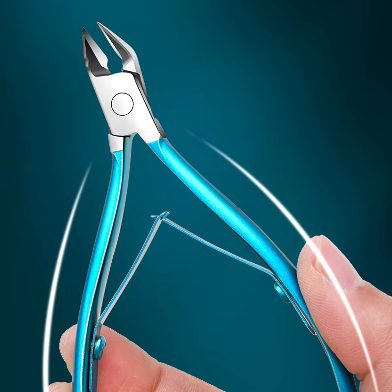 Coupe-ongles en acier inoxydable, lame droite pour ongles incarnés et épais, pointe pointue et point
