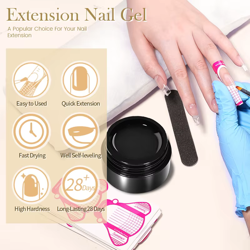 Faillite N PRETTY-Gel dur blanc laiteux, MSI, extension d'ongles, vernis à ongles, acrylique transpa