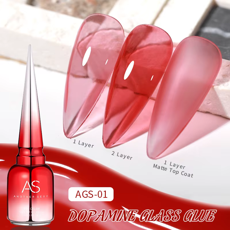 AS 15ml translucide ambre Gel Vernis à ongles couleur marron Vernis Gel longue durée Semi Permanent 