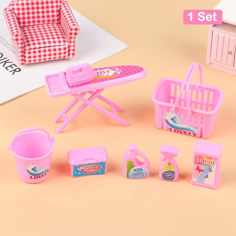Mini panier à linge pour maison de courses, outil de blanchisserie l'inventaire, kit de fer à repass