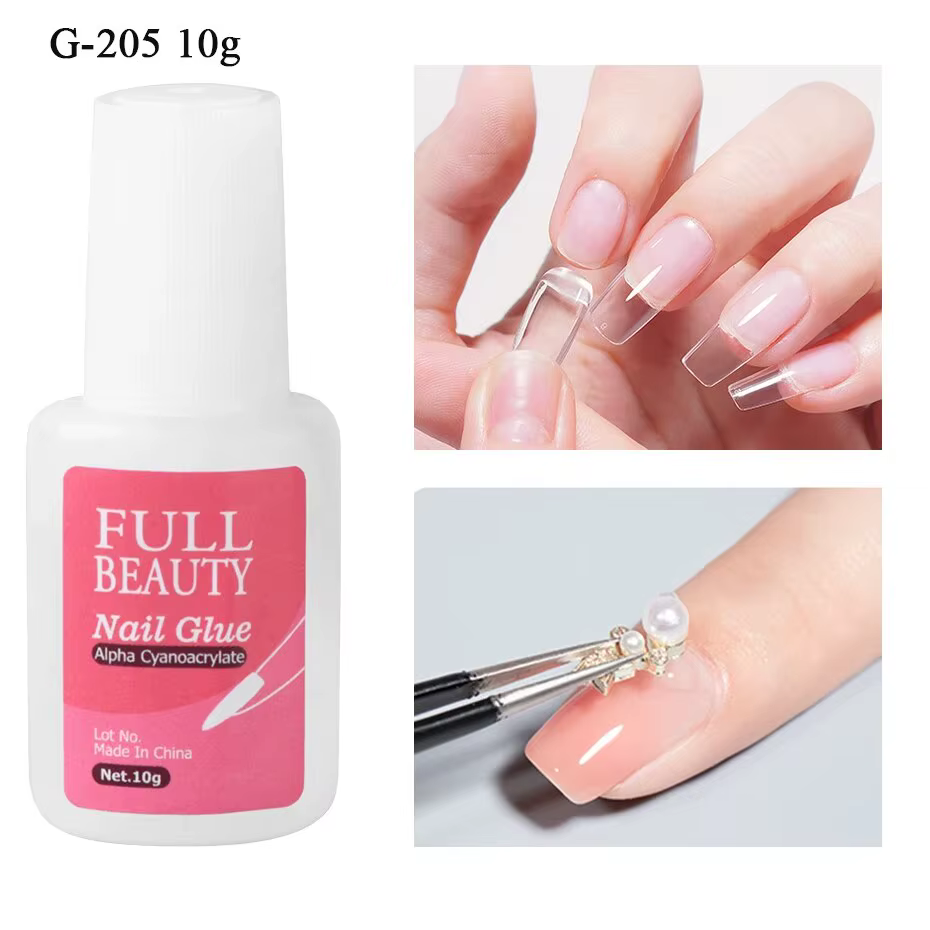 Gel de colle à ongles pour faux ongles français, outil adhésif de décoration d'art d'ongle, colle d'