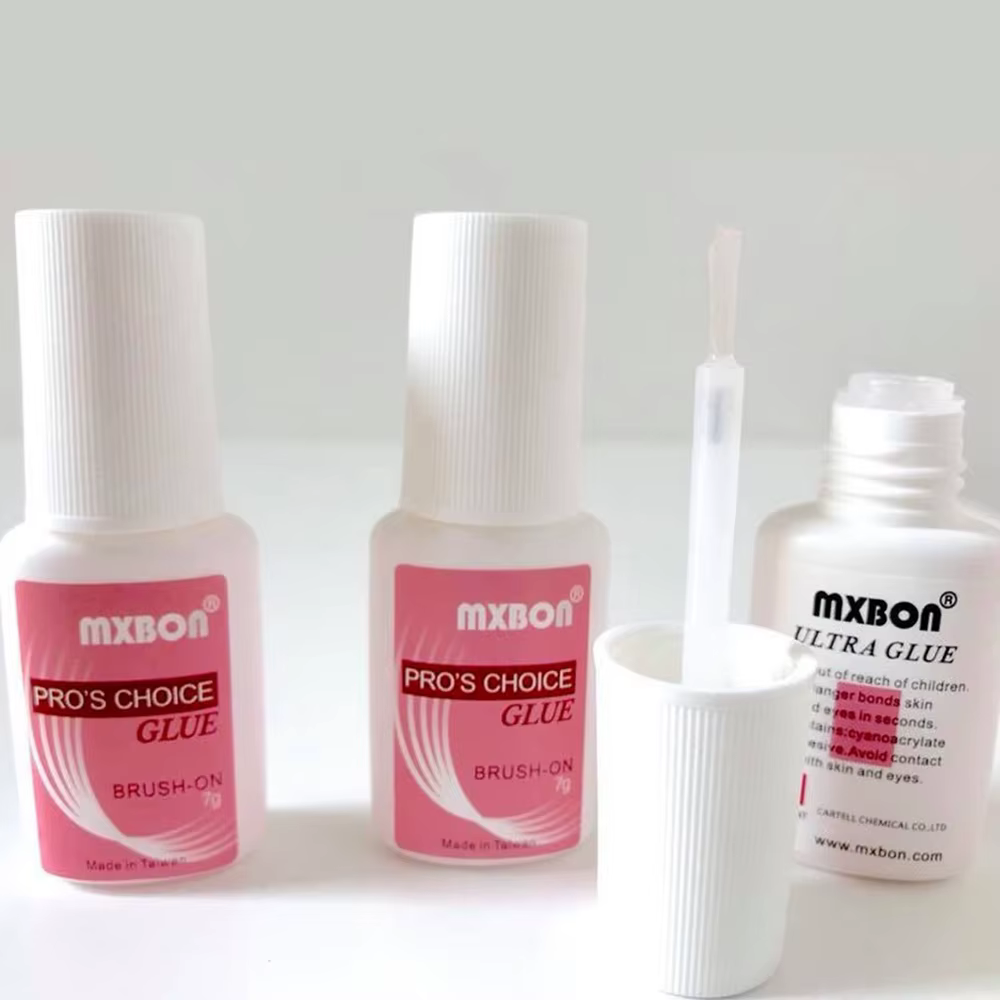 Colle à ongles à séchage rapide, 7g x 3 pots/ensemble, colle Super forte pour faux ongles et strass