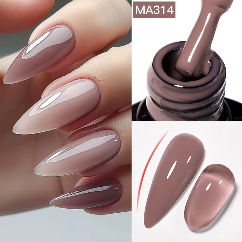 Vernis à ongles Gel Base en caoutchouc nu 2 en 1, Semi-Permanent, coloré, UV LED, pour manucure, ver