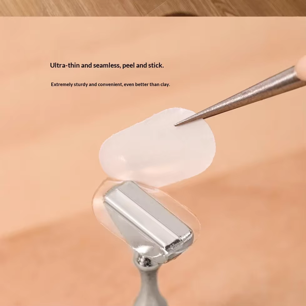 100 pièces de ruban adhésif double face en gel pour ongles, colle adhésive transparente, autocollant