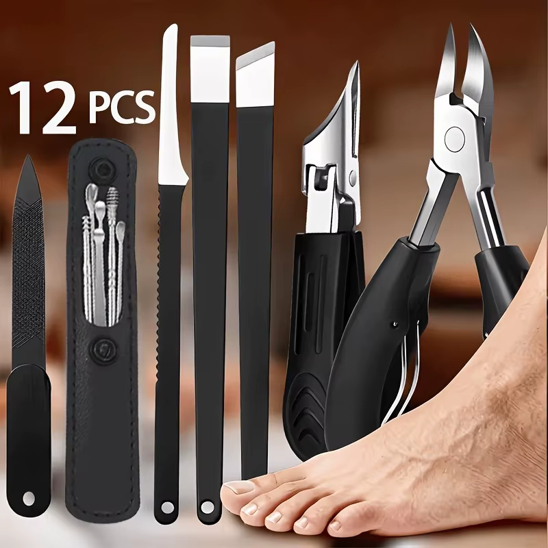 Kit professionnel de soins des ongles, outils de réparation des ongles et des pieds en acier inoxyda