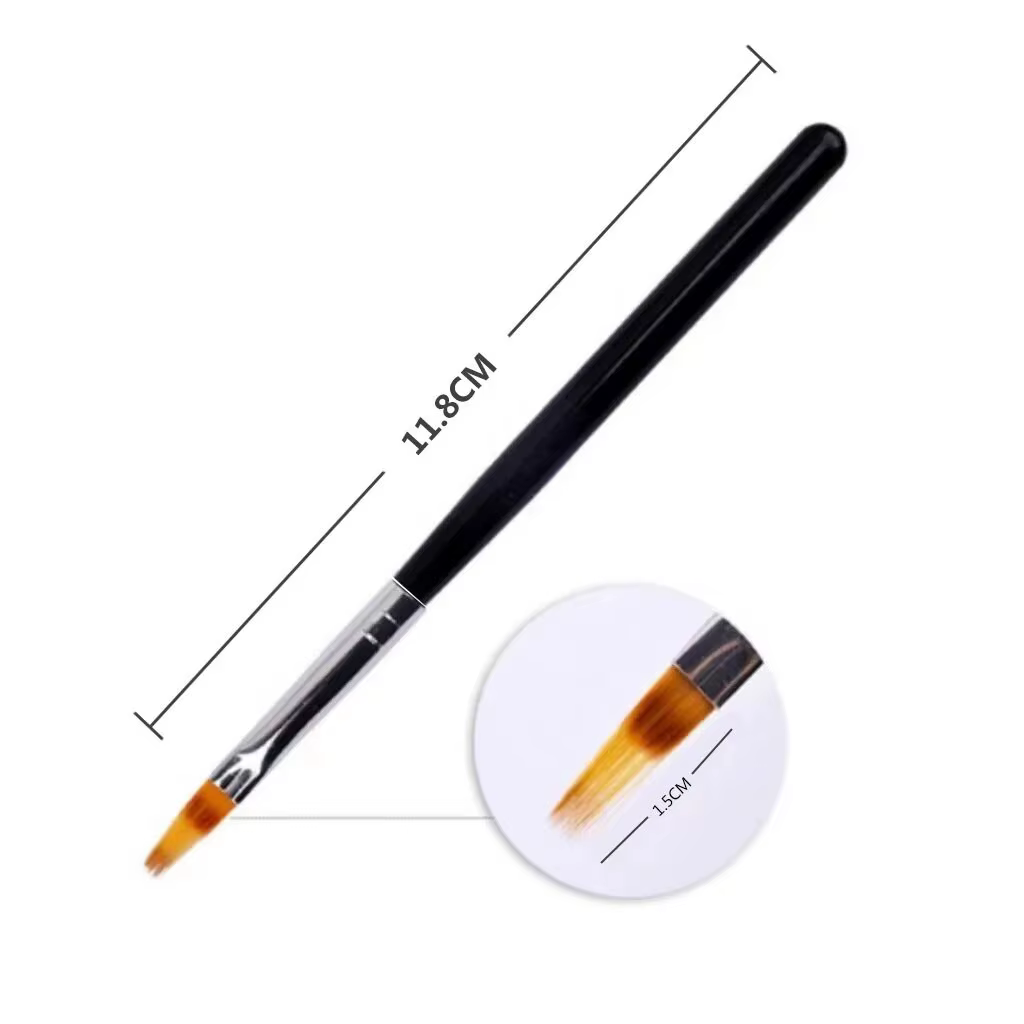 Pinceau à ongles dentelé, stylo à poudre noir, stylo dégradé, outils pour ongles pour usage professi