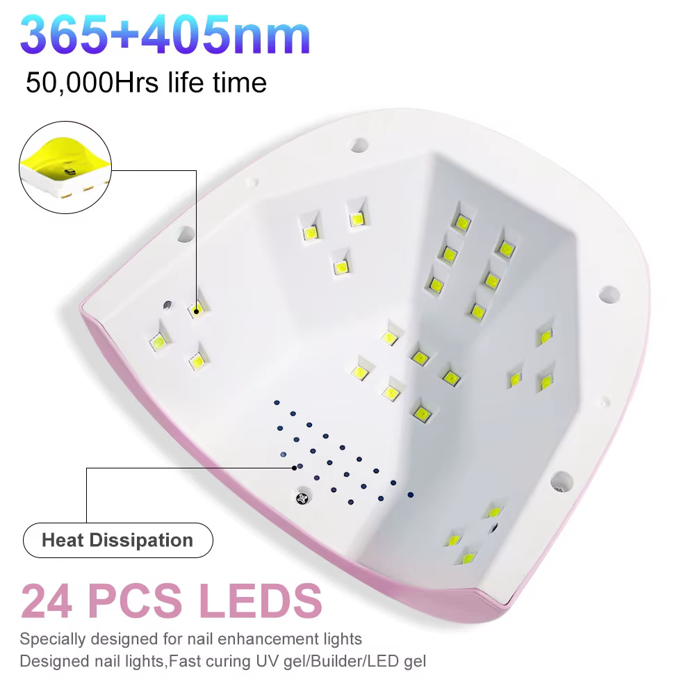 24/6 LED lampe UV pour ongles Gel vernis séchage avec affichage LED et détection de mouvement profes