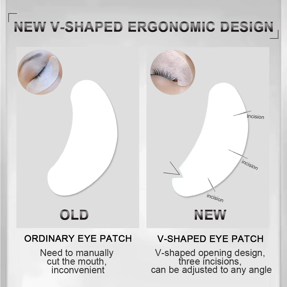 OWOSC 100 pièces patchs de cils en forme de V patchs pour les yeux en Gel Hydrogel vente en gros Ext