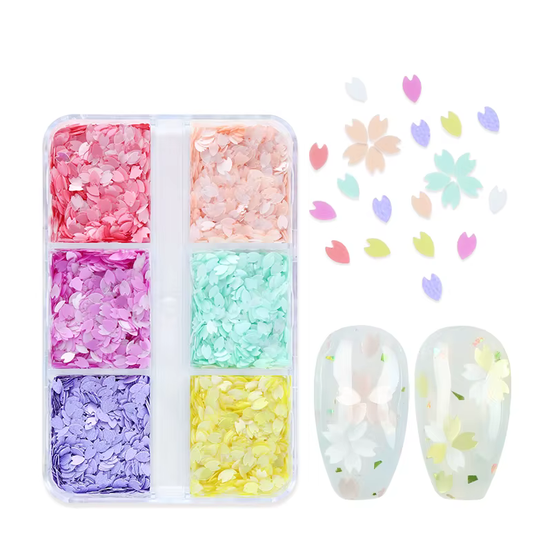 Paillettes de fleurs de cerisier, accessoires ultra-fins, flocons de fleurs Sakura, en résine, décor
