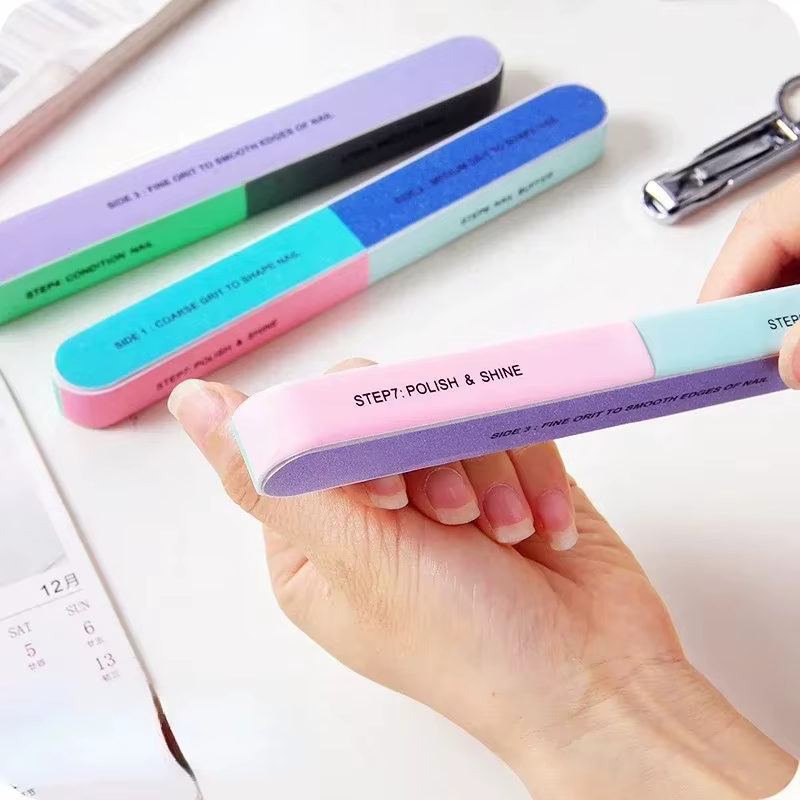 10/3 pièces bloc tampon à ongles 7 voies limes à ongles outils professionnels de soins des ongles bl
