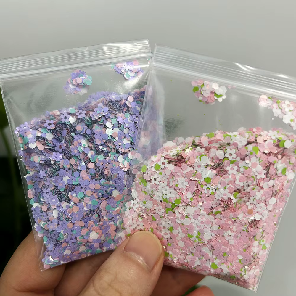Paillettes hexagonales mixtes pour vernis à ongles, démontrent de résine, fourniture de manucure, po