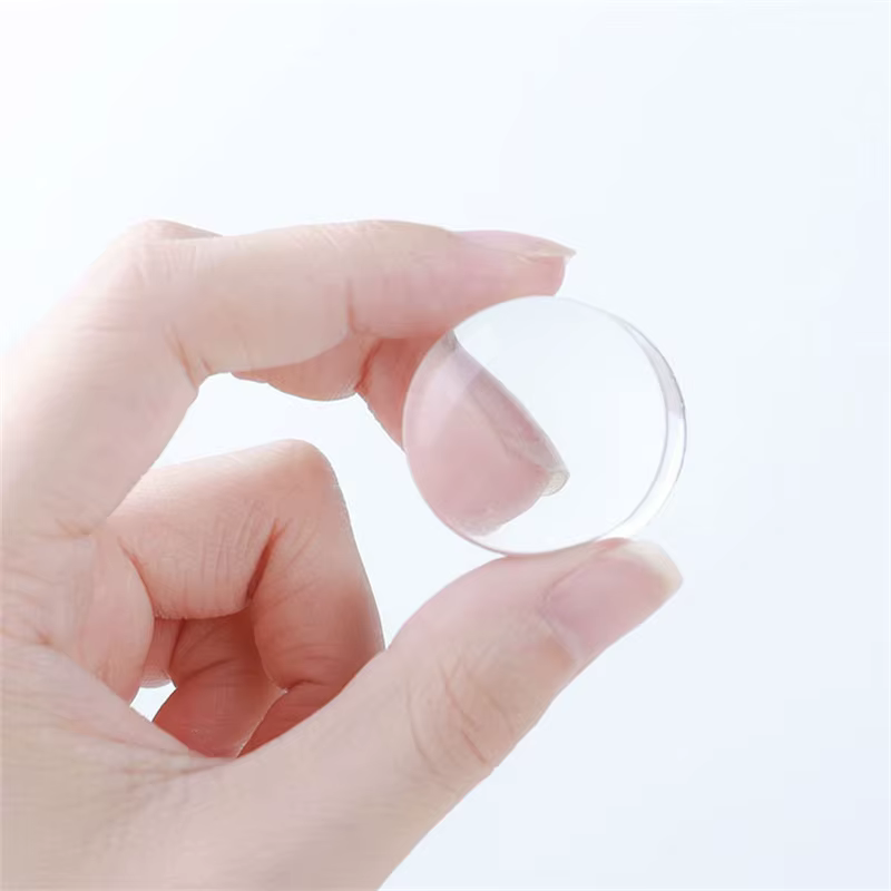 Tampon transparent pour nail art 2,8 cm, outil de stamping pour ongles français avec couvercle et ra