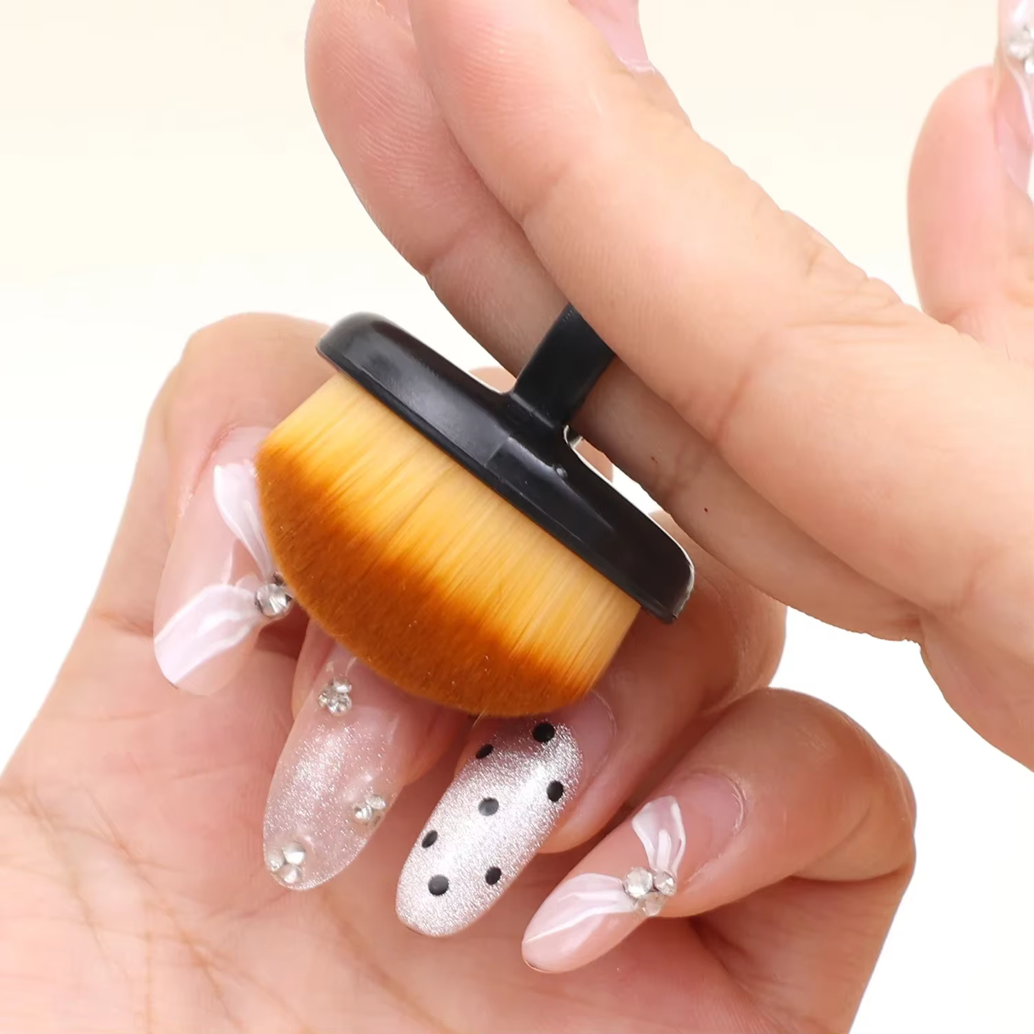 Brosse professionnelle anti-poussière pour ongles, brosse pour enlever le vernis Gel et la poudre, o