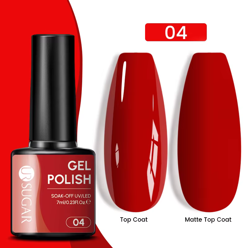 Vernis à ongles en gel UR SUGAR 7ml, couleur unie, sans trempage, gel UV LED, couvrance totale, text
