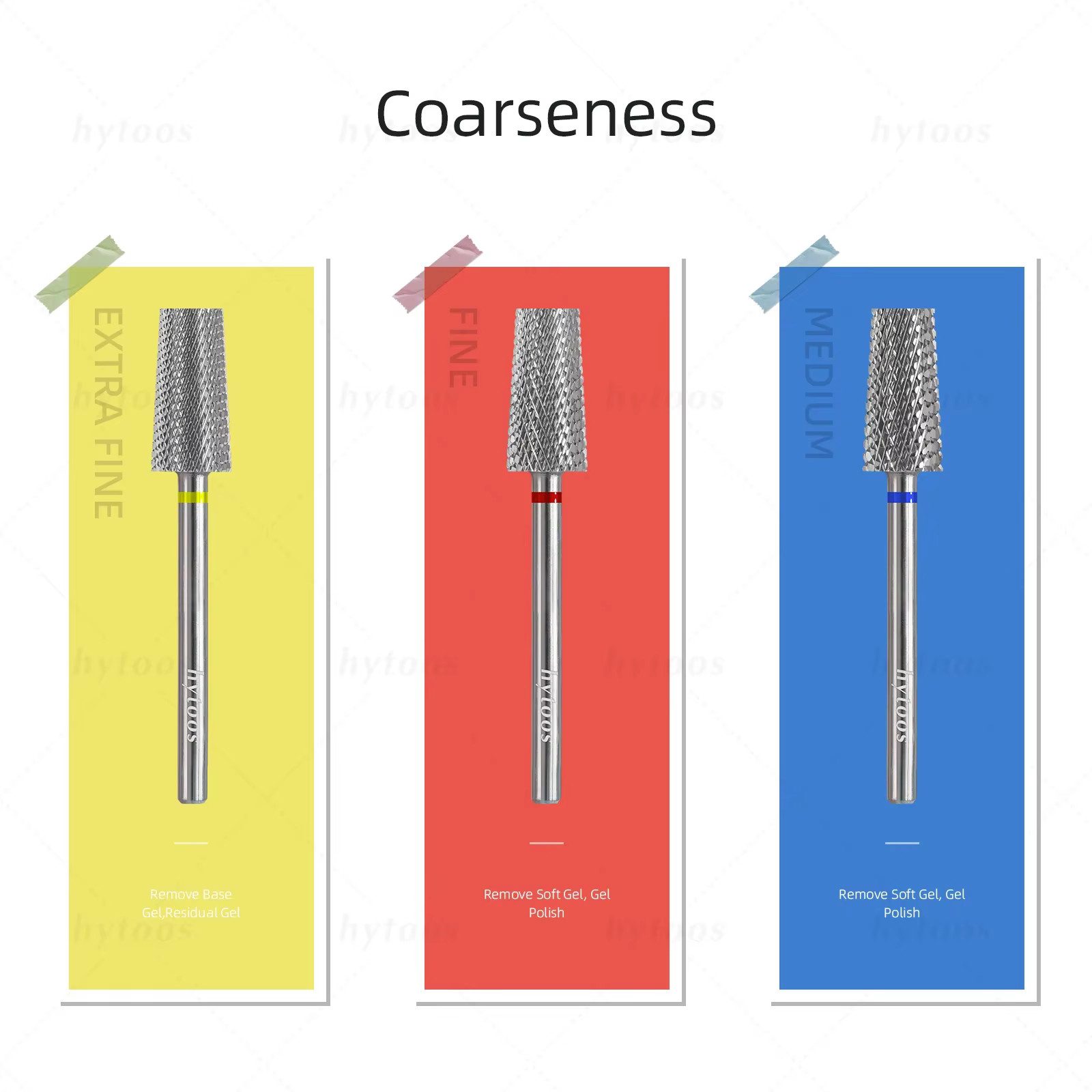 HYTOOS-Foret à ongles conique à dessus plat, forets à ongles en carbure de tungstène à 2 voies, acce