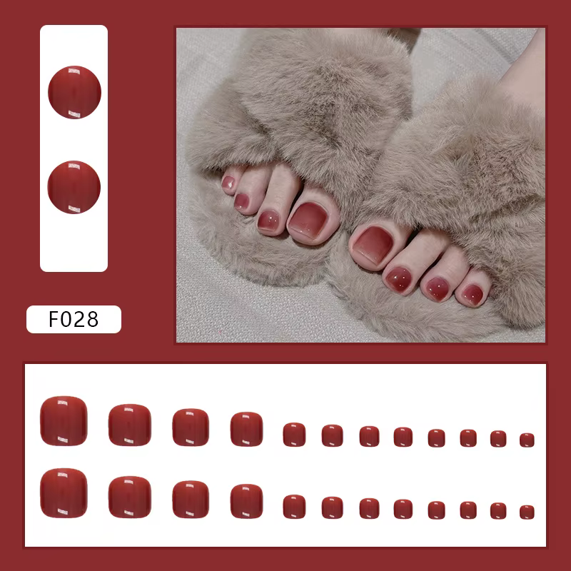 Faux ongles imprimé léopard Champagne, avec autocollant en gelée, à pression, tête ronde portable, c