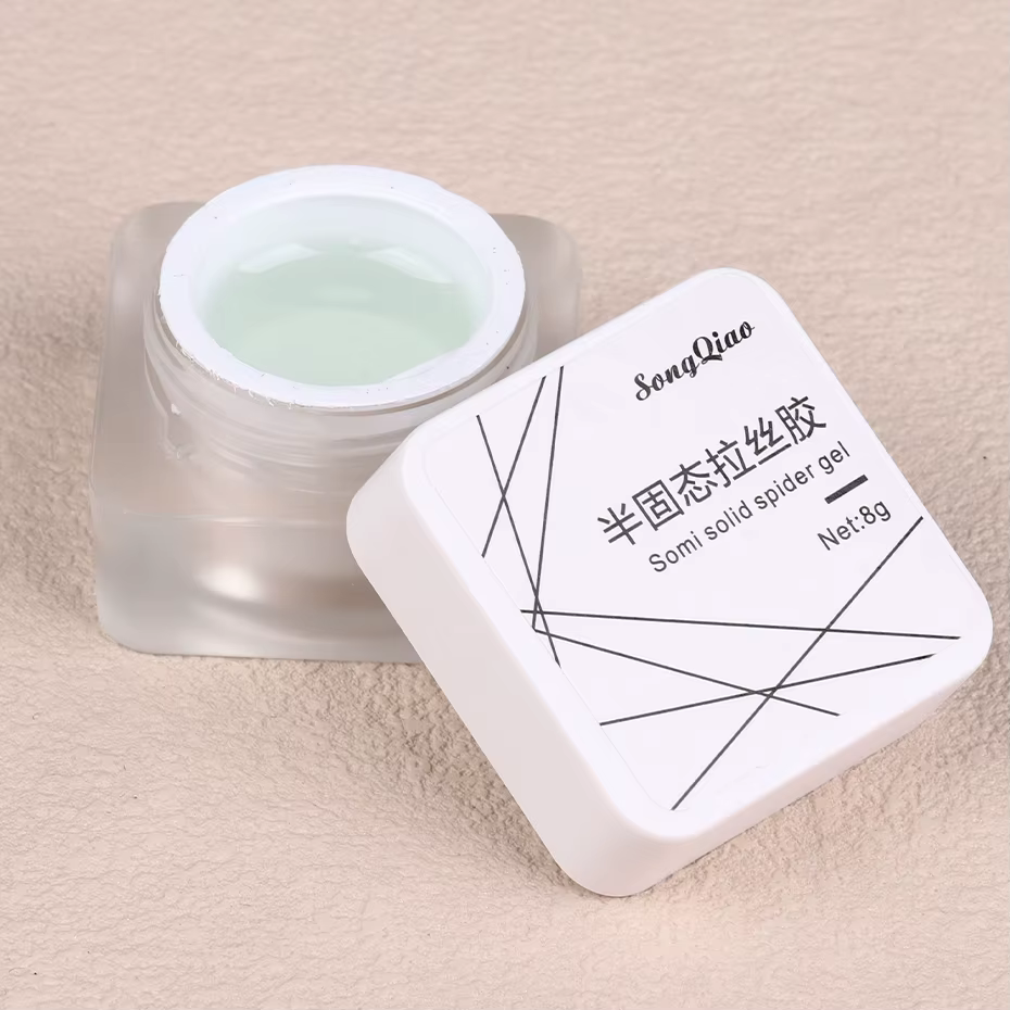 Vernis à ongles Gel araignée Semi-solide, doublure transparente, poudre miroir, laque adhésive, bric