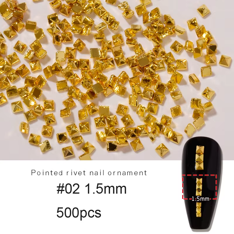 Breloques à dos plat pour ongles, rivet, métal d'érable, pointes punk, goujons, biscuits, conception