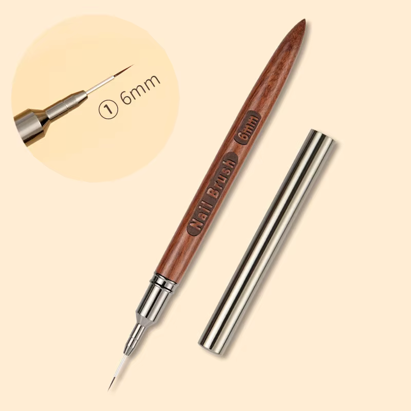Pinceaux à liner pour nail art, manche en bois, pour gel UV acrylique de photothérapie, pour la pein