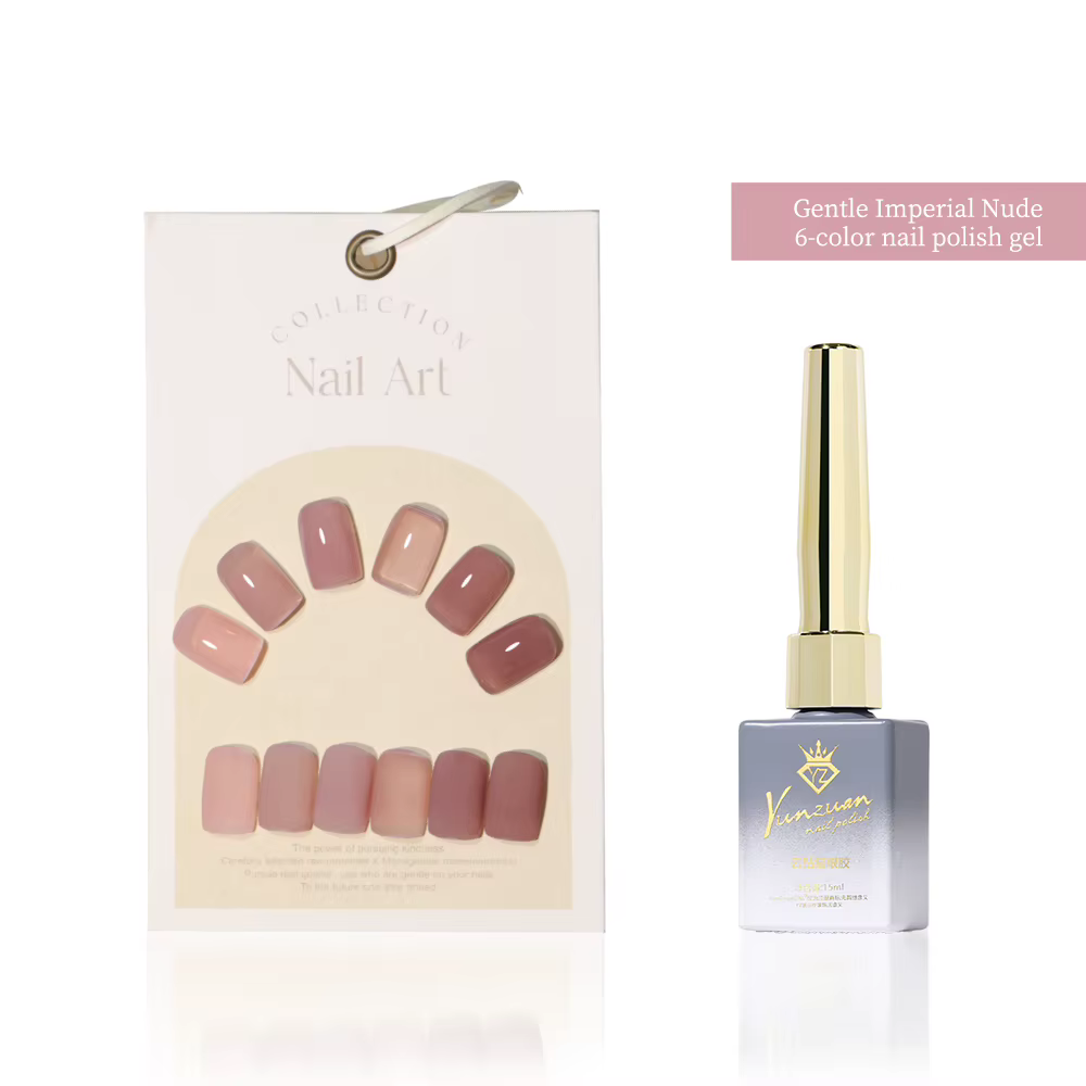 6 Couleurs Gel Polish Transparent Nude 15ml Rose Naturel Marron Gel UV LED Soak Off Haute Brillance 