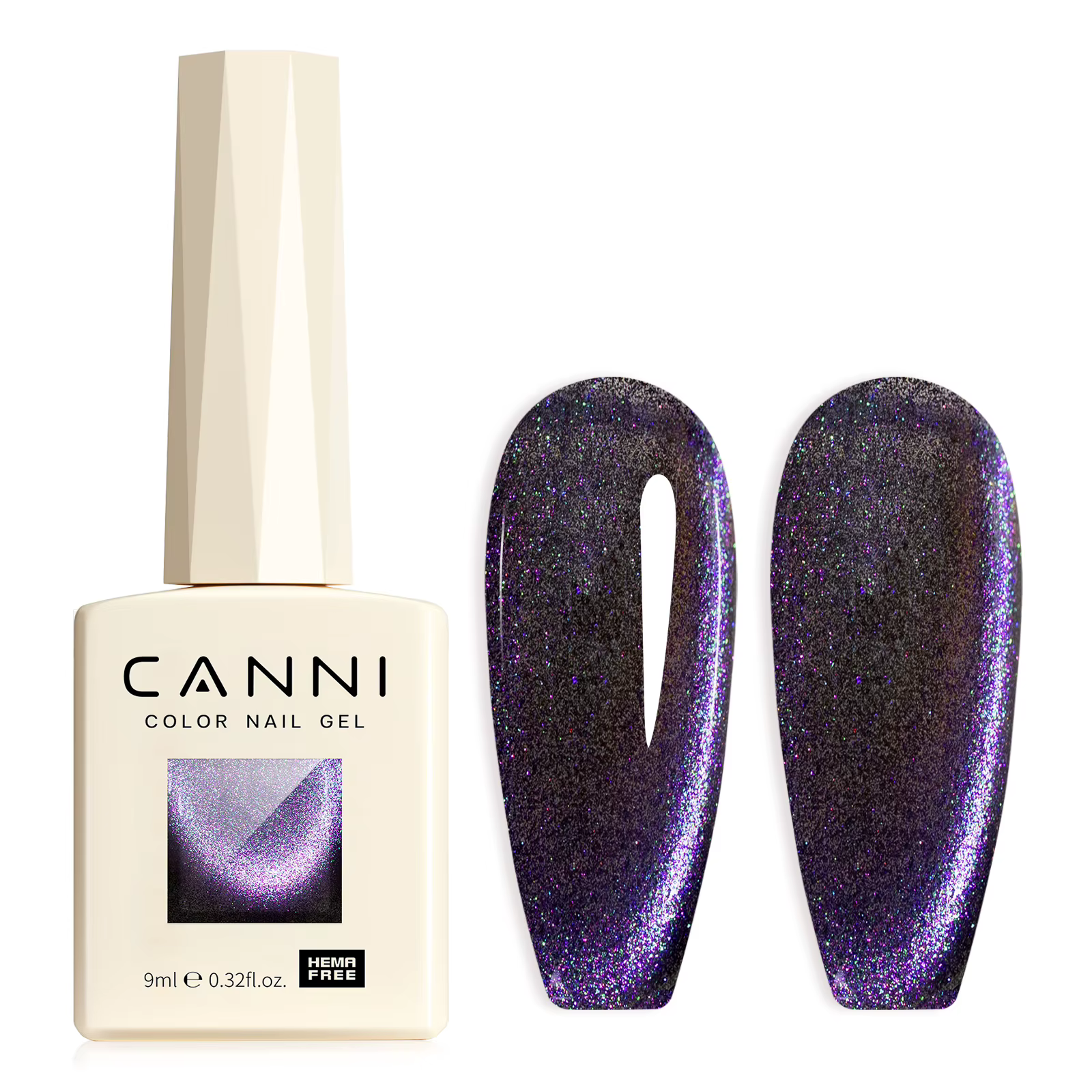 CANNI HEMA FREE TPO gratuit 9ml paillettes argent chat Gel magnétique vernis à ongles galaxie diaman