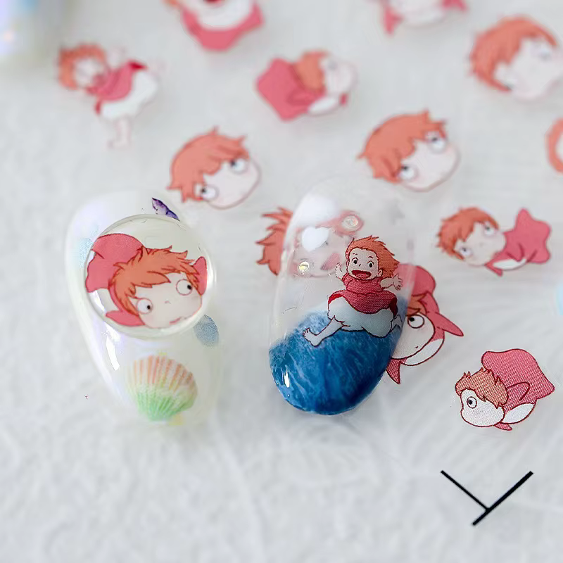 Miniso nouveaux autocollants d'ongle d'anime dessin animé Snoopy autocollants d'ongle autocollants P