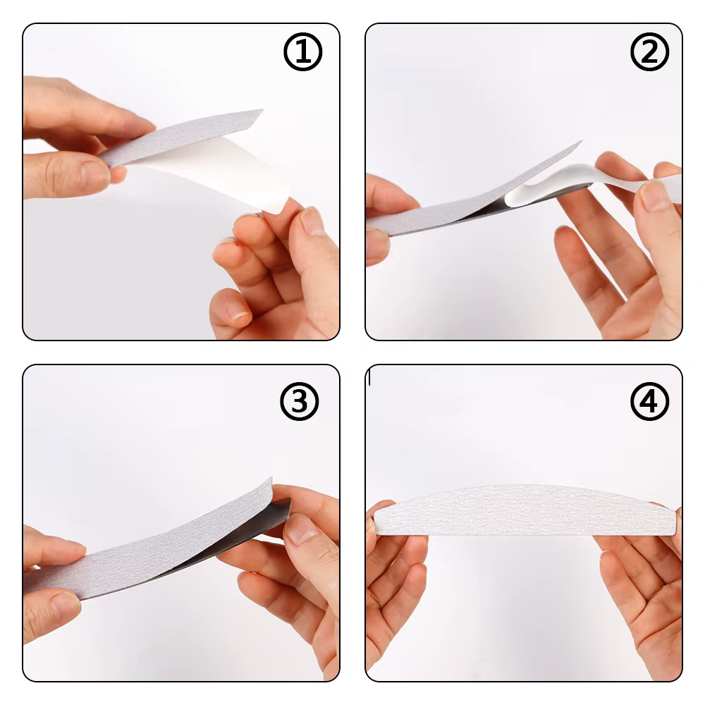 Ensemble de limes à ongles papier de verre de remplacement avec poignée en métal limes à ongles grai