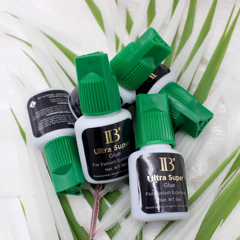 IBeauty – colle Ultra Super pour Extension de cils, 10 bouteilles, capuchon vert, adhésif imperméabl