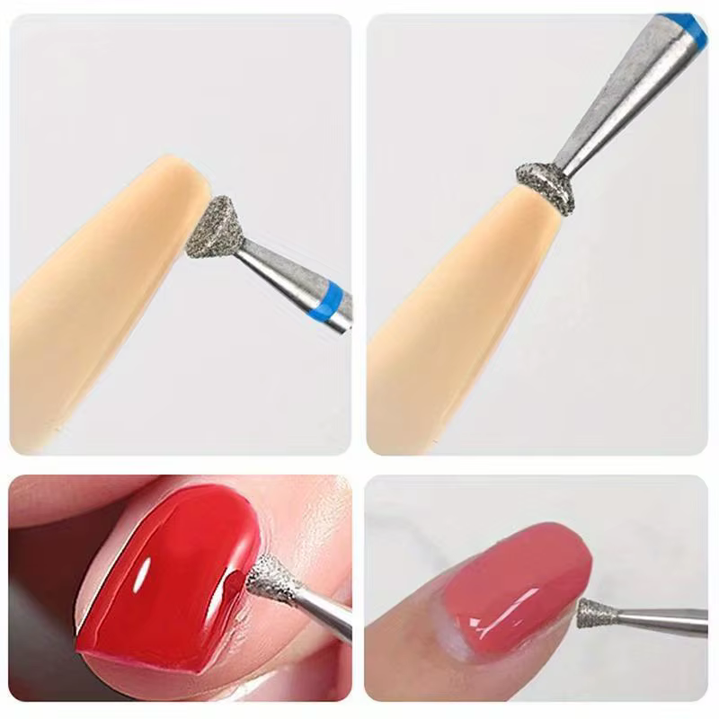 Tête de polissage pour Nail Art, disque de meulage, bavure, broyeur en T, diamant, foret électrique