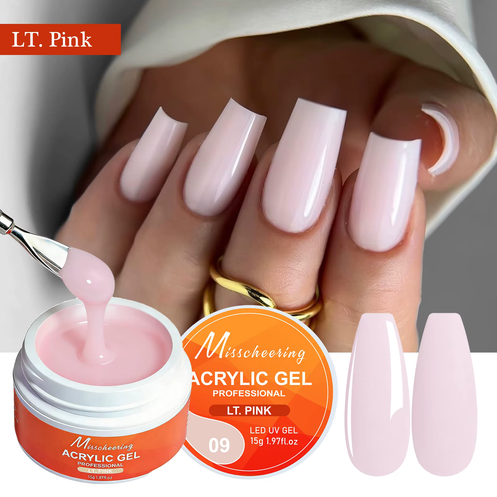 15g solide constructeur Gel durci constructeur ongles Gel acrylique cristal Extension d'ongle Gel co